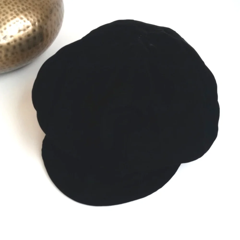 Bergdorf Goodman Vintage Black Velvet Baker Boy Cap By Corinne Hatton Size M